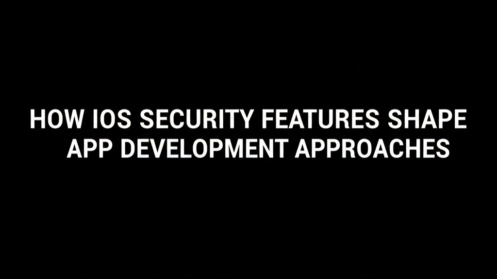 How iOS Security Features Shape App Development Approaches