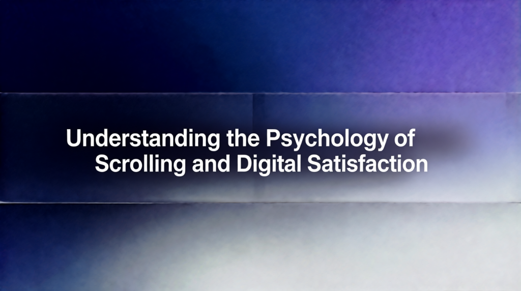 Understanding the Psychology of Scrolling and Digital Satisfaction