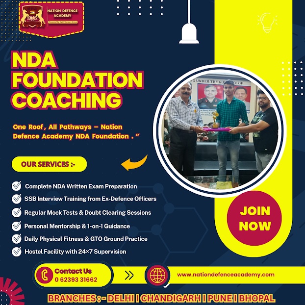 NDA Coaching in Pune at Nation Defence Academy – 1 Year & 2 Year Programs