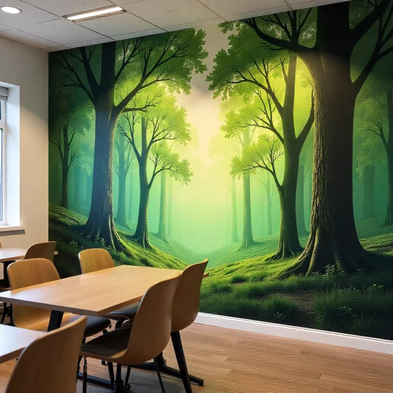 How Wall Murals in Edmonton Transform Commercial Interiors into Branded Experiences