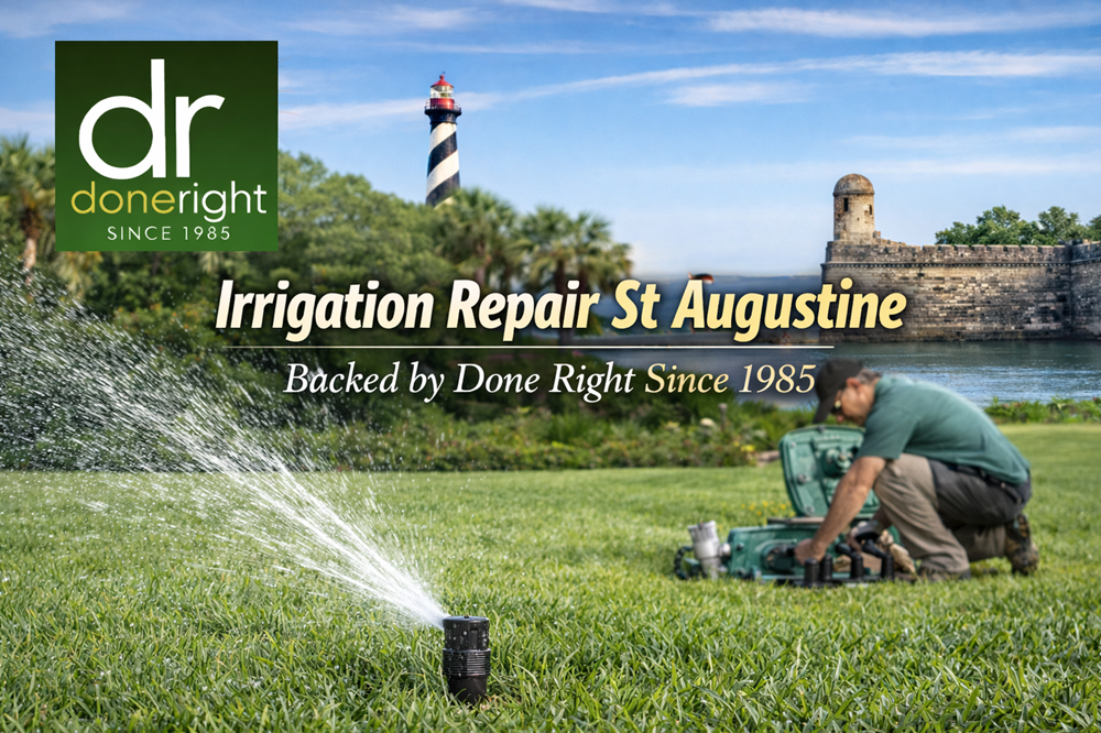 Irrigation Repair St Augustine Backed by Done Right Since 1985