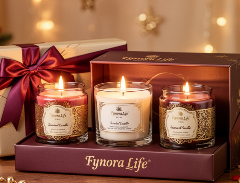 Buy Premium Scented Candles and Eco-Friendly Gift Hampers from Fynora Life