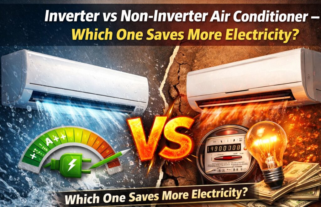 Inverter vs Non-Inverter Air Conditioner – Which One Saves More Electricity?