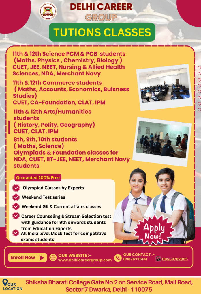 Complete Academic Guidance for Class 11 Students in Dwarka Delhi