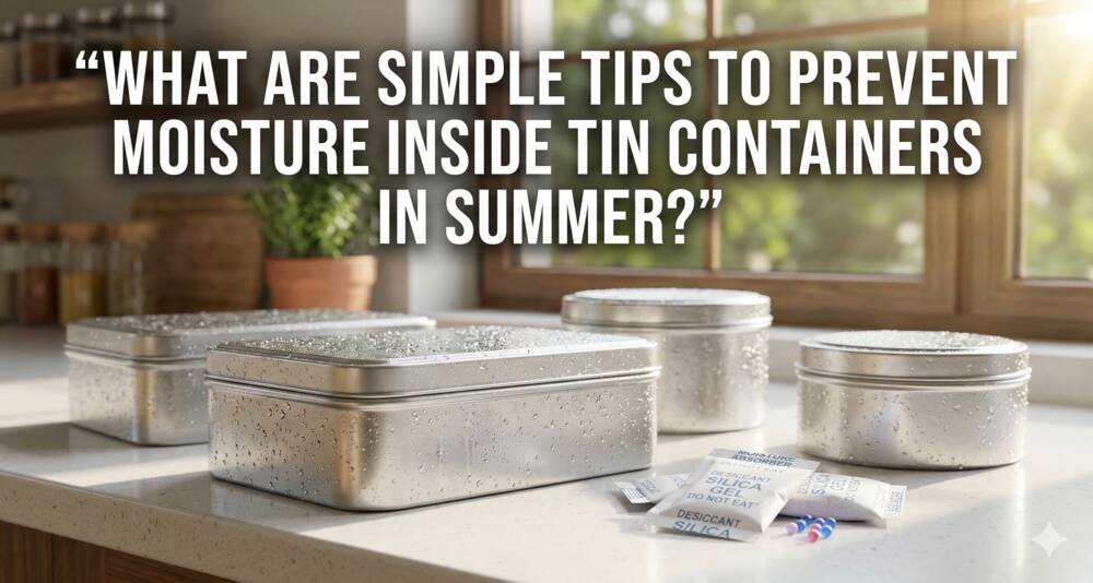 WHAT ARE SIMPLE TIPS TO PREVENT MOISTURE INSIDE TIN CONTAINERS IN SUMMER?