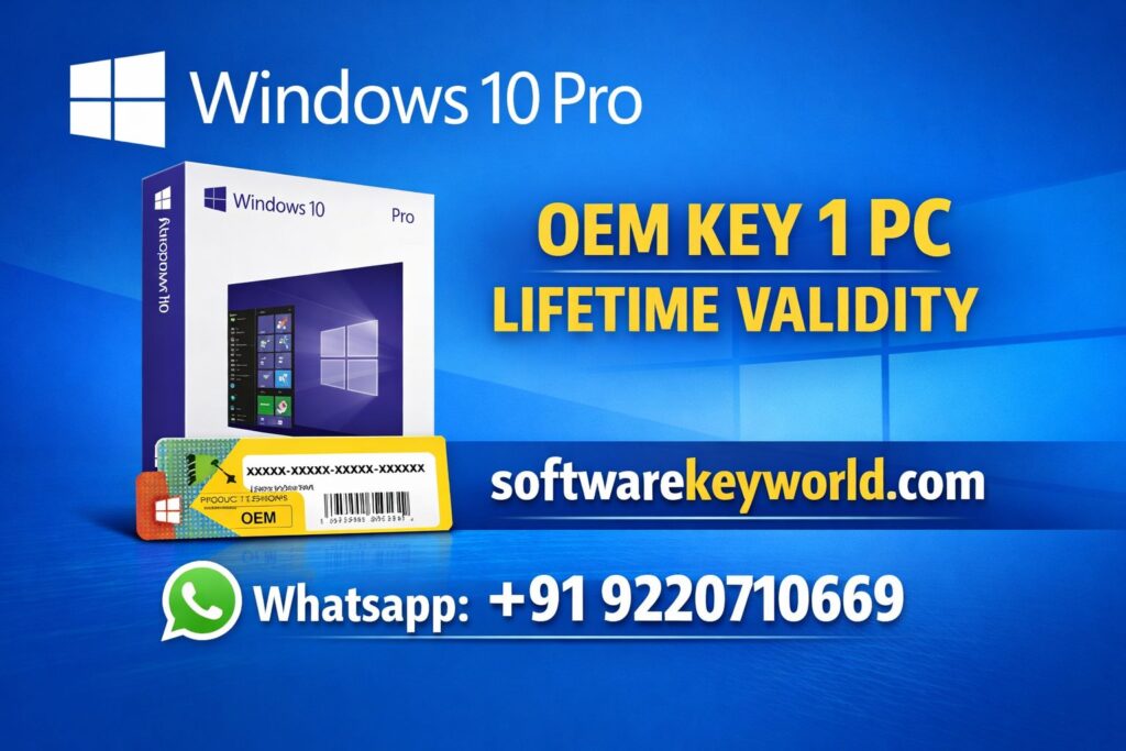 Windows 10 Pro OEM Key 1 PC Lifetime Validity