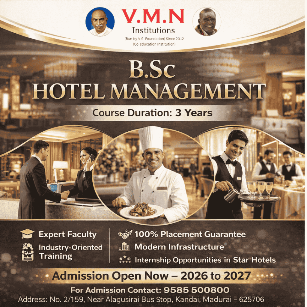 Build Your Hospitality Future at the Best Hotel Management College in Madurai