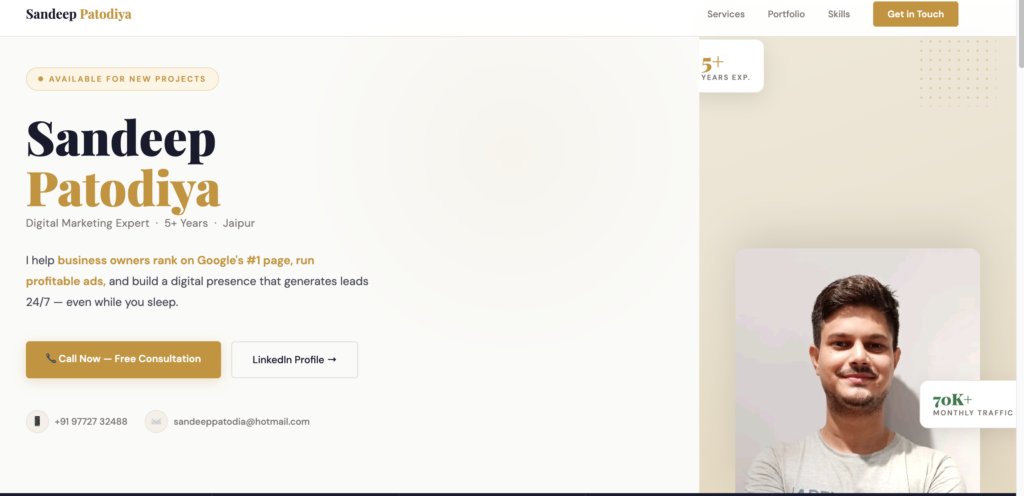 Sandeep Patodiya’s Digital Marketing Playbook: From Zero Visibility to Massive Growth