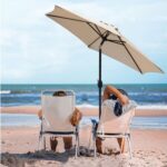 Grote parasol voor ruime schaduw op terras en tuin