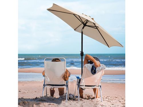 Grote parasol voor ruime schaduw op terras en tuin