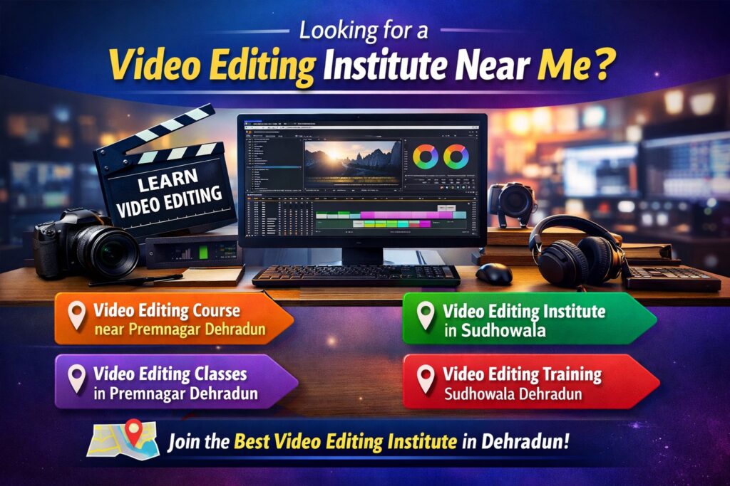 Best Video Editing Institute Near Me – Best Training in Sudhowala & Premnagar Dehradun