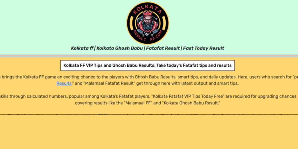 Kolkata Fatafat Result and Ghosh Babu Tips: Decoding Today’s Strategy