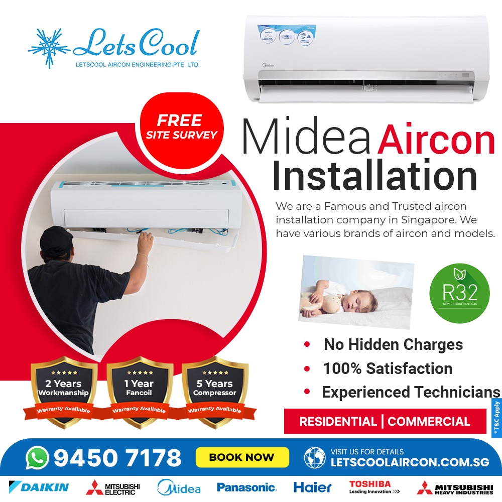 Midea Aircon Installation – Affordable SG Experts