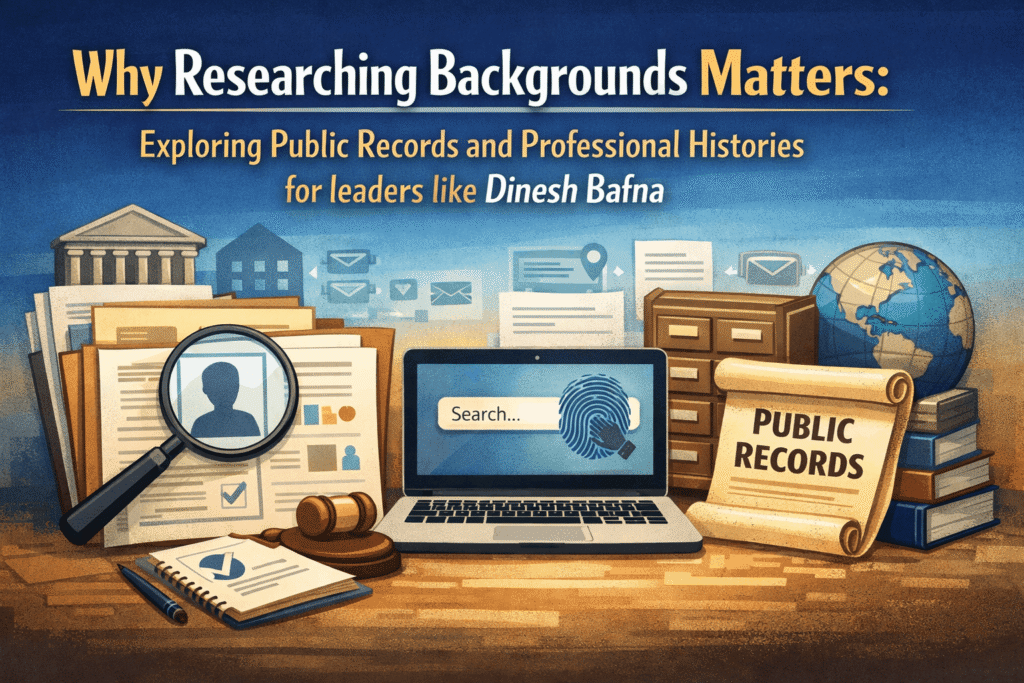 Why Researching Backgrounds Matters: Exploring Public Records and Professional Histories for leaders like Dinesh Bafna