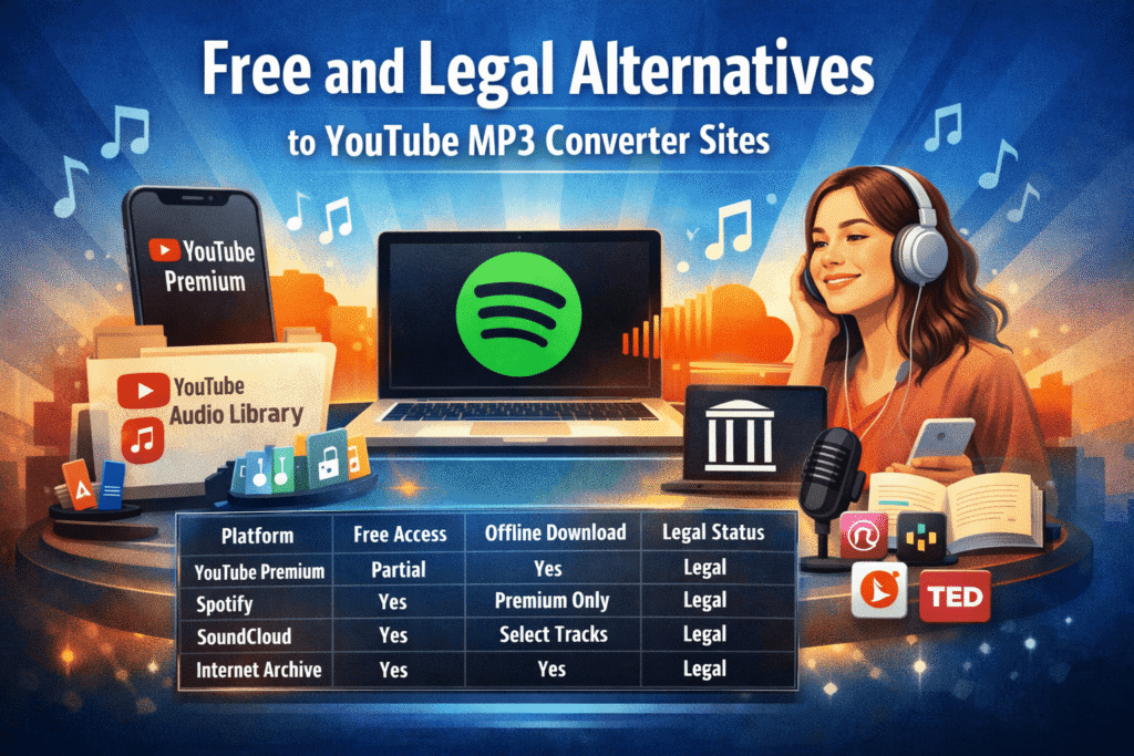 Free and Legal Alternatives to YouTube MP3 Converter Sites