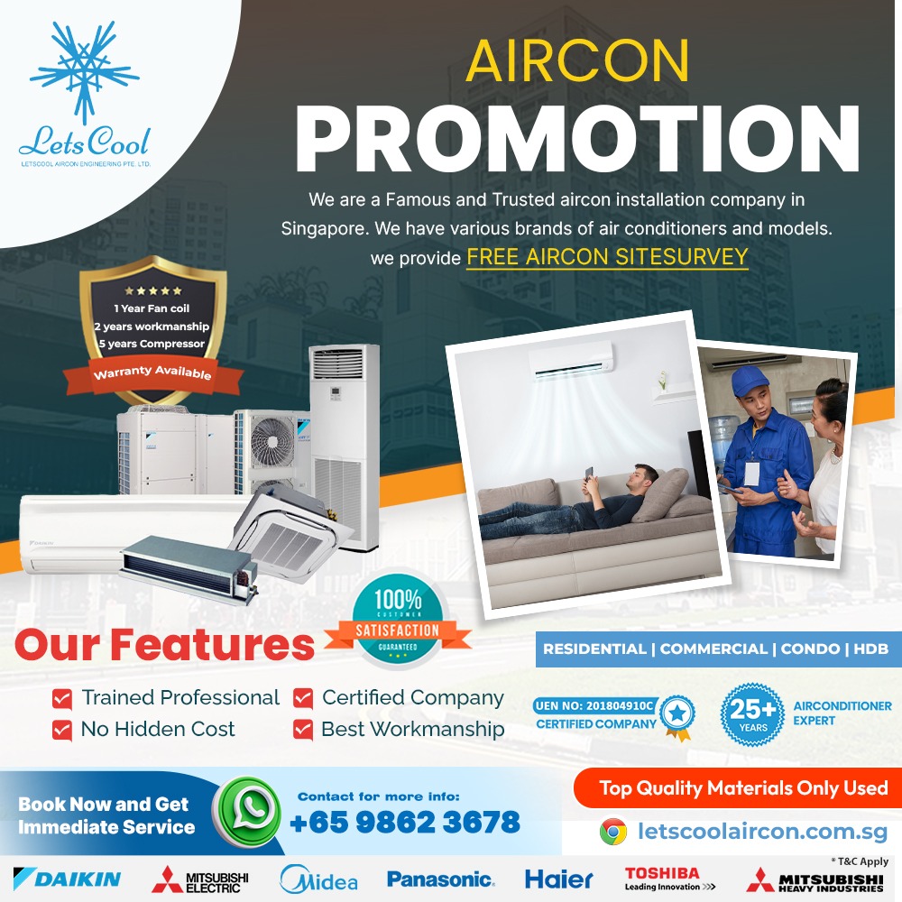 Promo Aircon Installation SG – Limited Offer