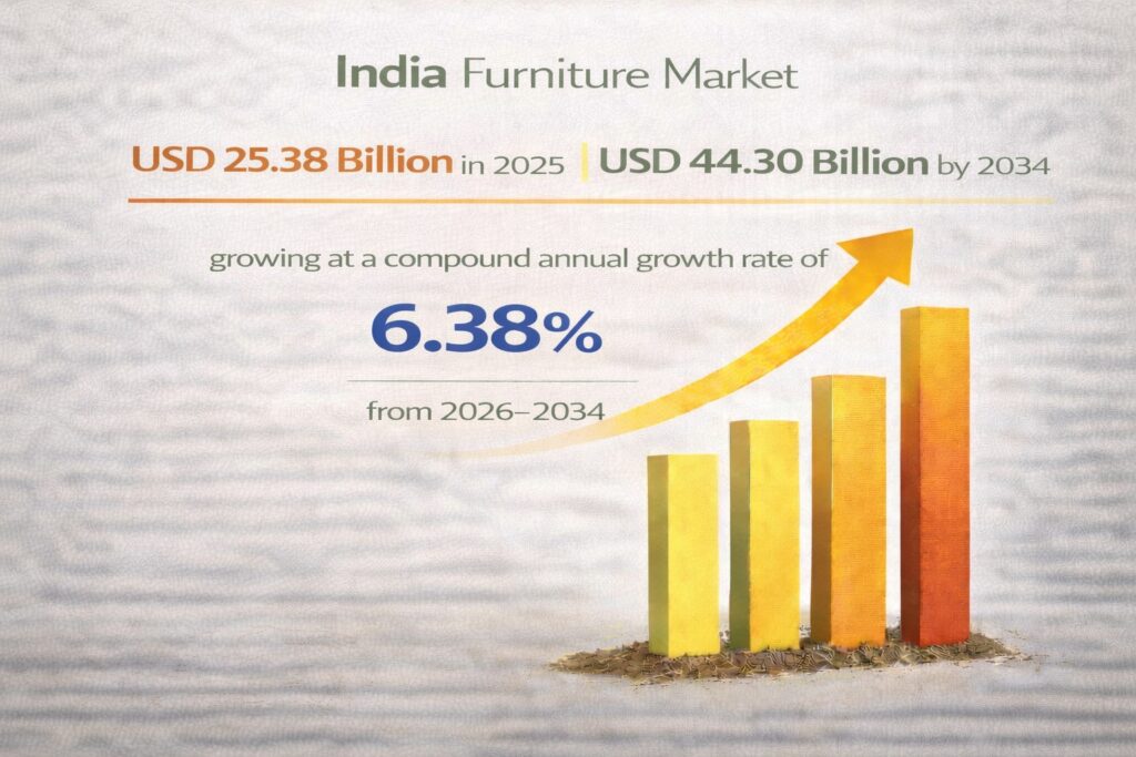 India Furniture Market Size and Trends 2026–2034: Urban Demand & E-Commerce Growth