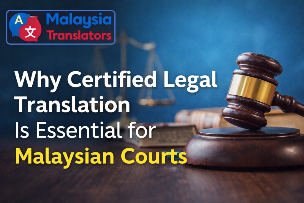 Why Certified Legal Translation Is Essential for Malaysian Courts