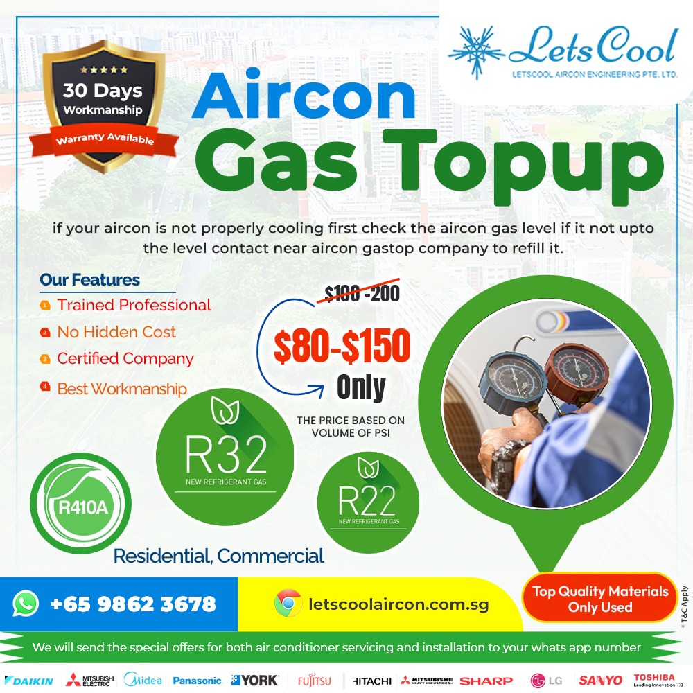 Aircon Gas Top-Up & Repair Singapore