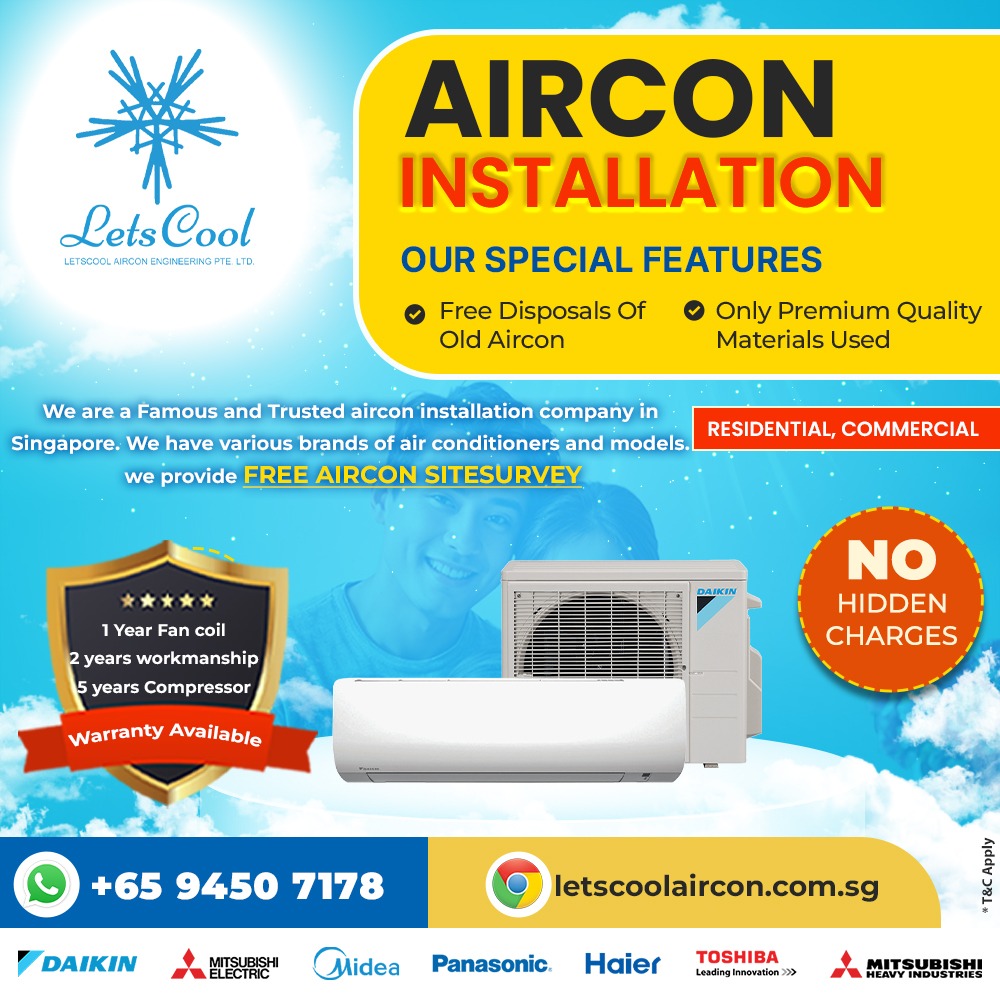 Fast Aircon Installation SG – Top Brands Available
