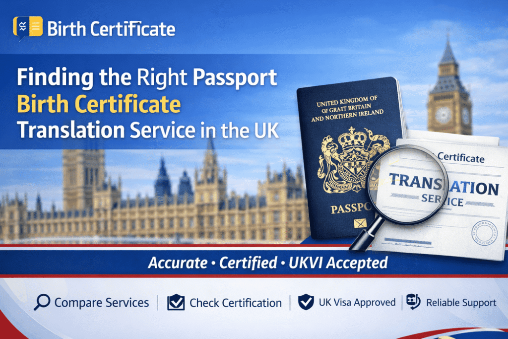 Finding the Right Passport Birth Certificate Translation Service in the UK