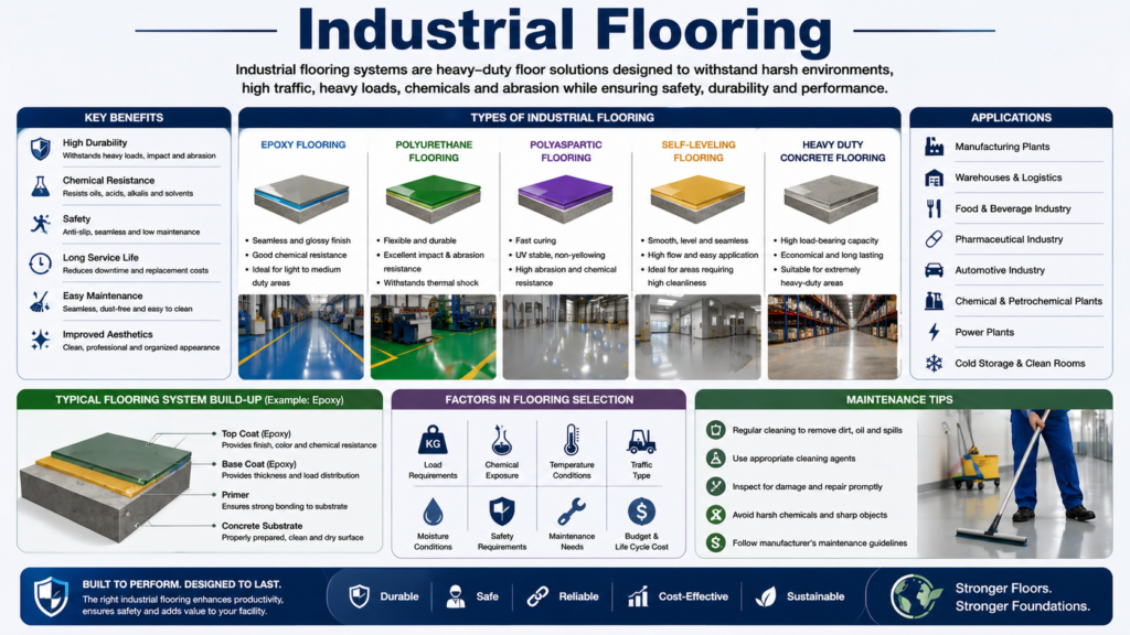 Industrial Flooring Market Segmentation Analysis Highlighting Product Types and Application Insights by 2034