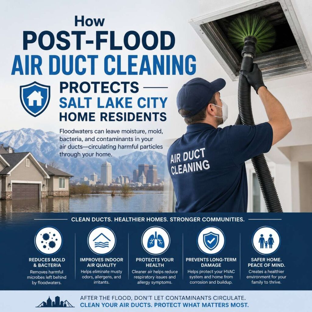How Post-Flood Air Duct Cleaning Protects Salt Lake City Home Residents