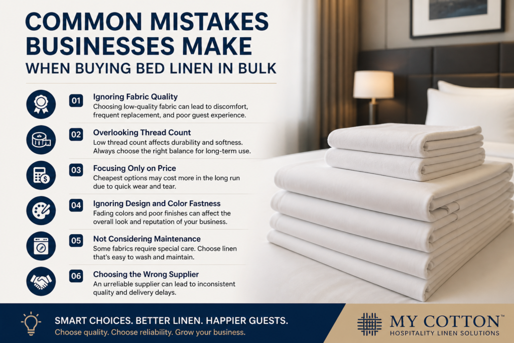 Common Mistakes Businesses Make When Buying Bed Linen in Bulk
