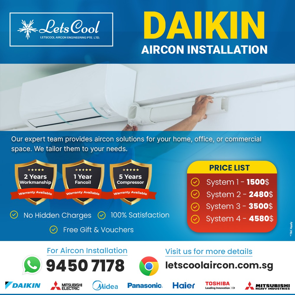Best Daikin Installation Team in Singapore