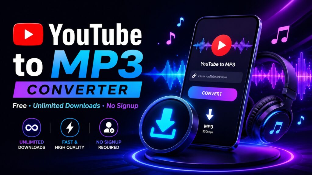 Free YouTube to MP3 Converter – Unlimited Downloads, No Signup