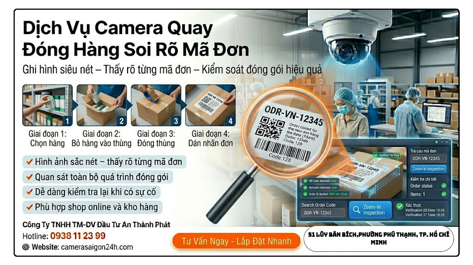 Dịch Vụ Cung Cấp Camera Quay Đóng Hàng Nhìn Đơn Rõ Mã