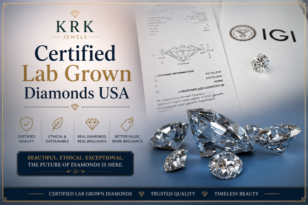 Certified Lab Grown Diamonds USA – KRK Jewels Quality Guide