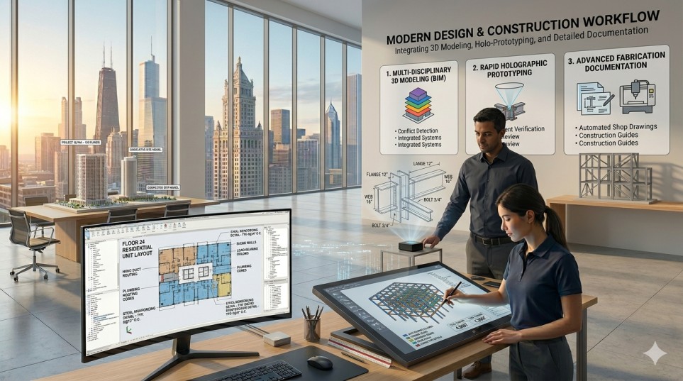 The Role of BIM and 3D Modeling in Steel Fabrication