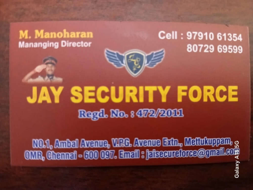 jay security force and housekeeping contractor|security service in omr|security service in thoraipakkam