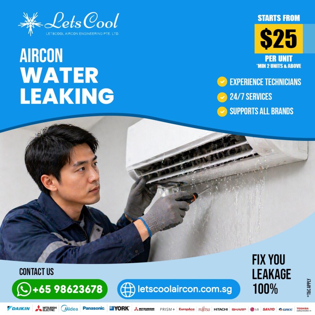 Aircon Leaking Water Fix Today Singapore 24H Service