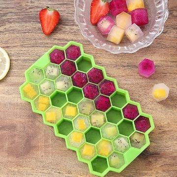 Flexible Silicone Honeycomb 37 Cavity Ice Cube Tray