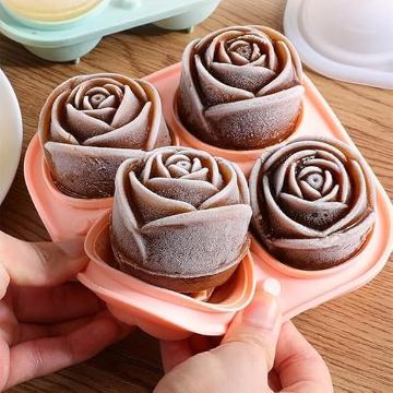 Silicone Rose Shape Ice Cube Mold
