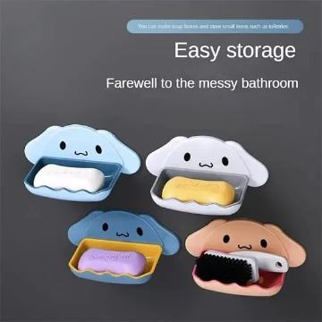 Cute Dog Shaped Wall Mount Soap Dish Holder