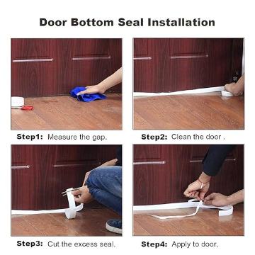 Stick&Seal 50 mm Wide  Door Bottom  (White, 1 Meter)