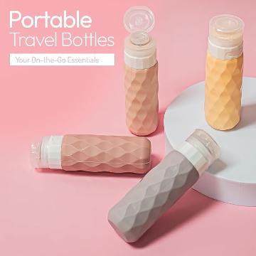  diamond 90ml Silicone Travel Bottles, Leak Proof (4 Pack)