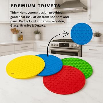Silicone Trivet Hot Pots Mat for Kitchen