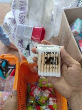 Ear bamboo Stick  Double Tip 100 swabs