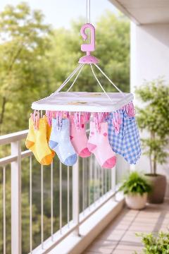 Mehul Square Hydry Cloth Drying Hanger 36 Clips