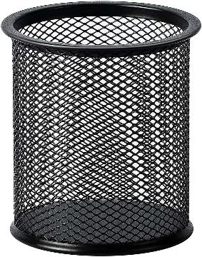 Black Round Mesh Pen Stand