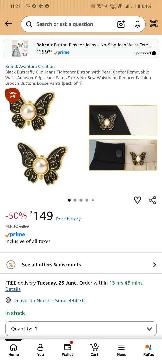 Butterfly Jeans Button Black