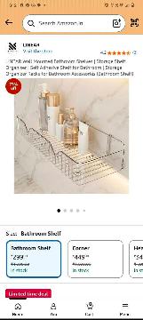 Acrylic Bathroom Stand Black