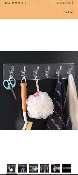 (6 Hooks Hanger, Transparent)