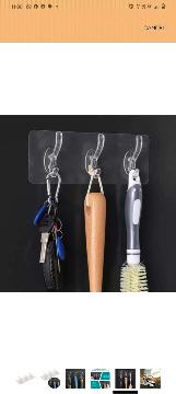 Adhesive Magic Sticker 3 Hooks