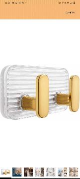 Pack of 2 Self Adhesive Wall Hooks  Golden
