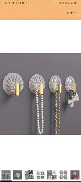 Self Adhesive Acrylic Golden Wall Hook